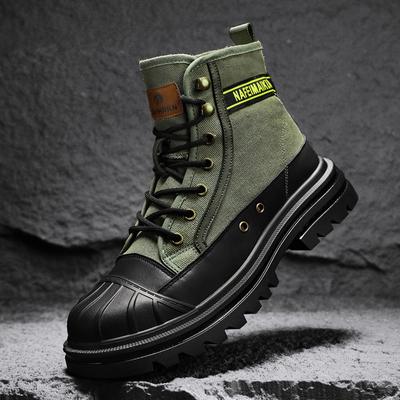 Shell Head Canvas Tall Shoes Platform Roman Recreational Motorcycle Boots Hiking Shoes