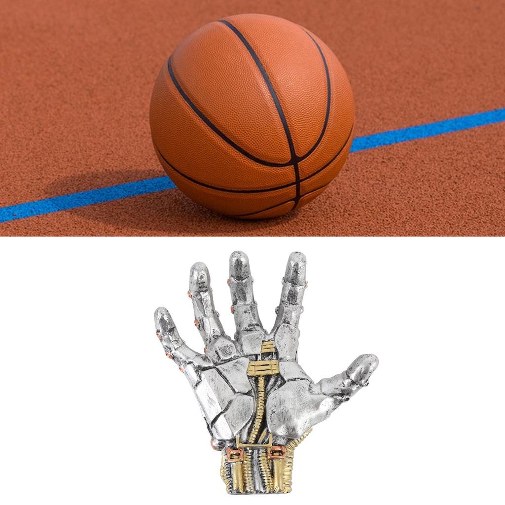 Wandmontierter Basketball-Organizer Kreative Harz-Handskulptur Ballhalter für Fußball
