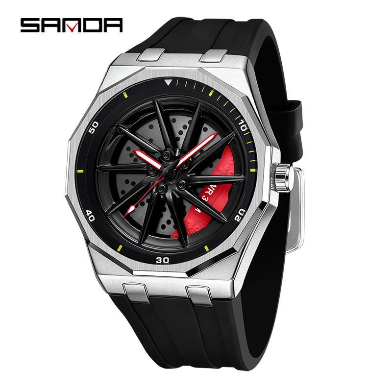 Sanda 360° Rotating Quartz Watch: Trendy, Waterproof Men s Fashion Accessory