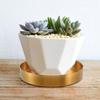Ronde Vorm Metalen Decoratieve Schalen Roestvrij Staal Sieraden Display Plaat voor Bureau