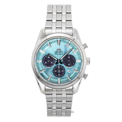 Contemporary Chronograph Stainless Steel Sky Blue Dial Quartz RA-TX0304L Men's Watch