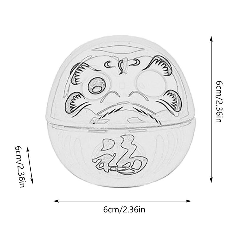 Ceramic Daruma Statue Daruma Tumbler Crafts Japanese Style Lucky Fortune Ornament Landscape Home Decor Accessories Gifts