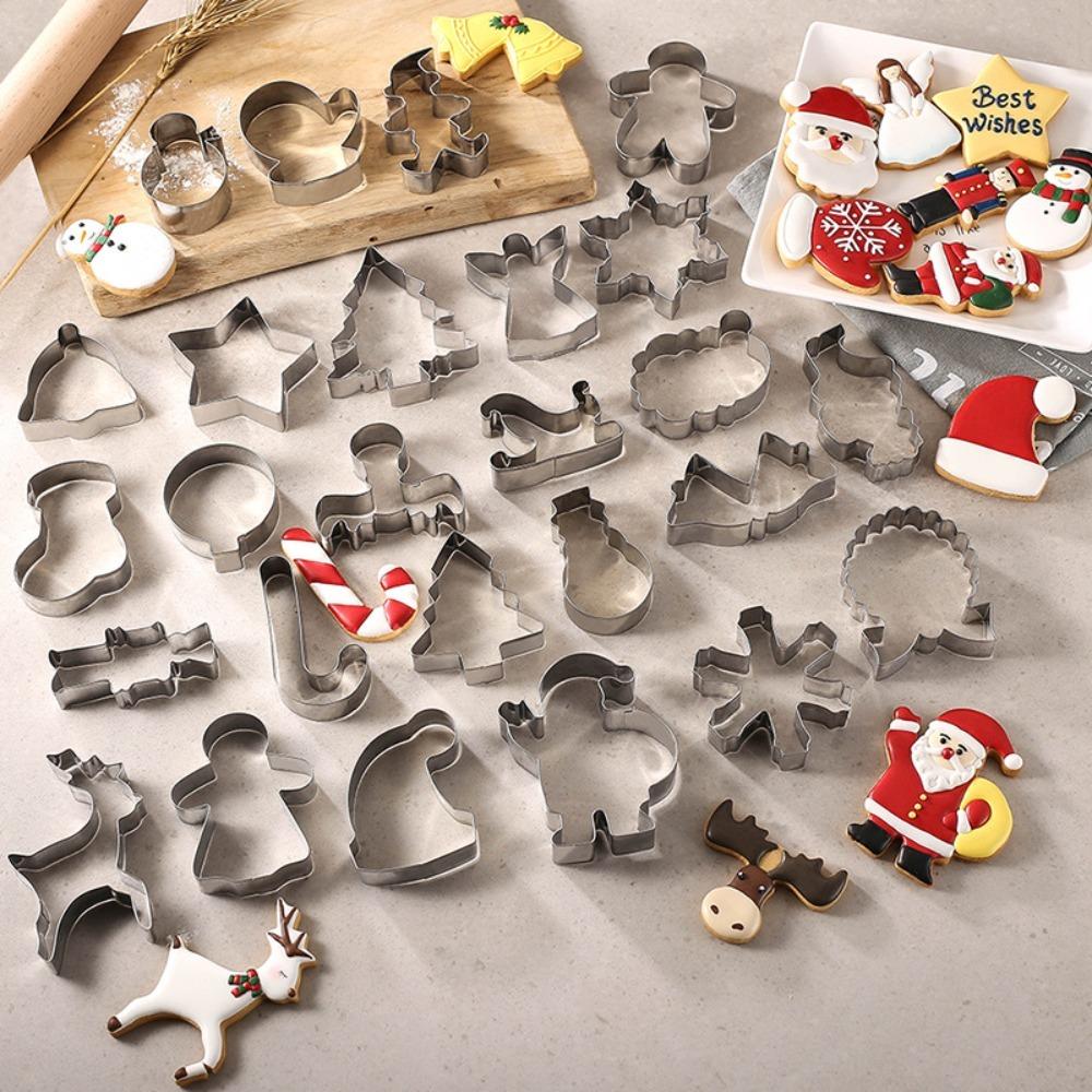 3D Gingerbread House Cookie Cutter Set Stainless Steel Fondant Cutter Decoration Baking Tool  Gifts