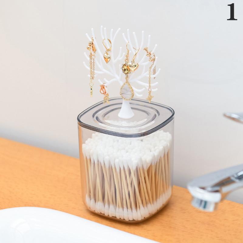 

Прозрачная коробка для хранения ватных палочек, органайзер для макияжа, коробка для хранения ватных тампонов, косметическая коробка для хранения в ванной комнате, спальне