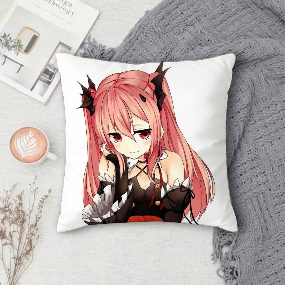 Seraph of the End Doublesided Printed Square Pillow Cover Decorative Cushion Cover for Sofa Bedroom Bedside