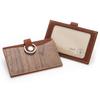 [VARCO REAL WOOD] ID Card Holder, ID Case, ID Holder, Pass Case, Men's and Women's, Genuine Leather, Natural Wood, Wood, Leather, Made In Japan, Brick