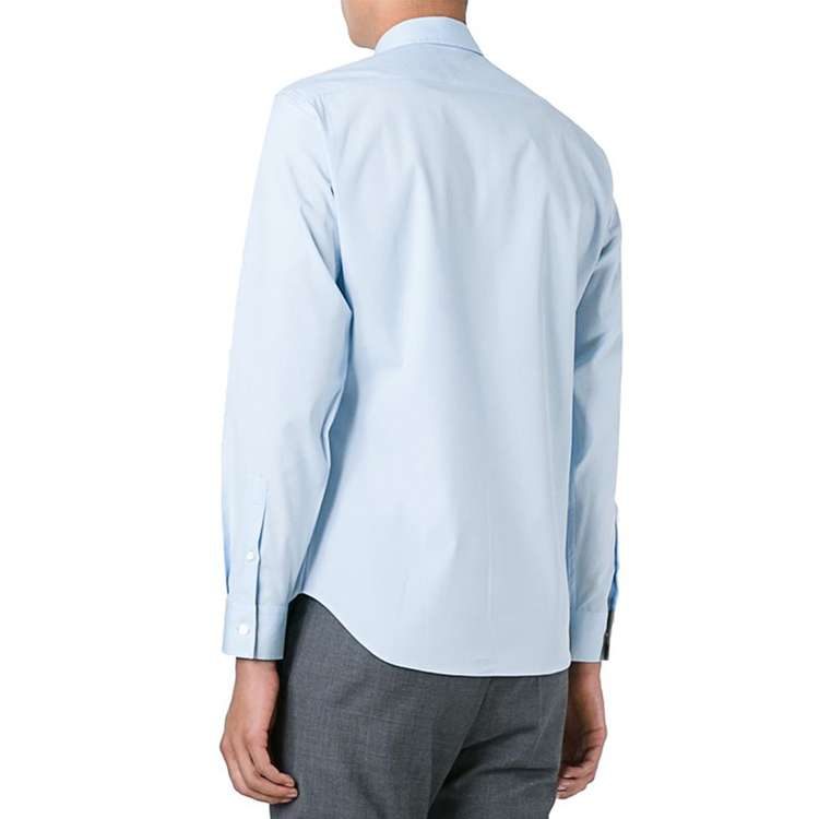Burberry Mens Cotton Classic Long Sleeves Shirt Blue 39911601