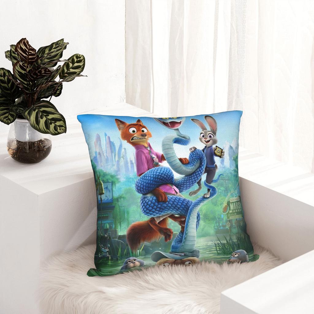 Federa per Cuscino Cartoon Zootopia Judy e Nick Copricuscino Morbido Decorazione Copricuscino da Lancio Soggiorno Dropshipping 40*40cm