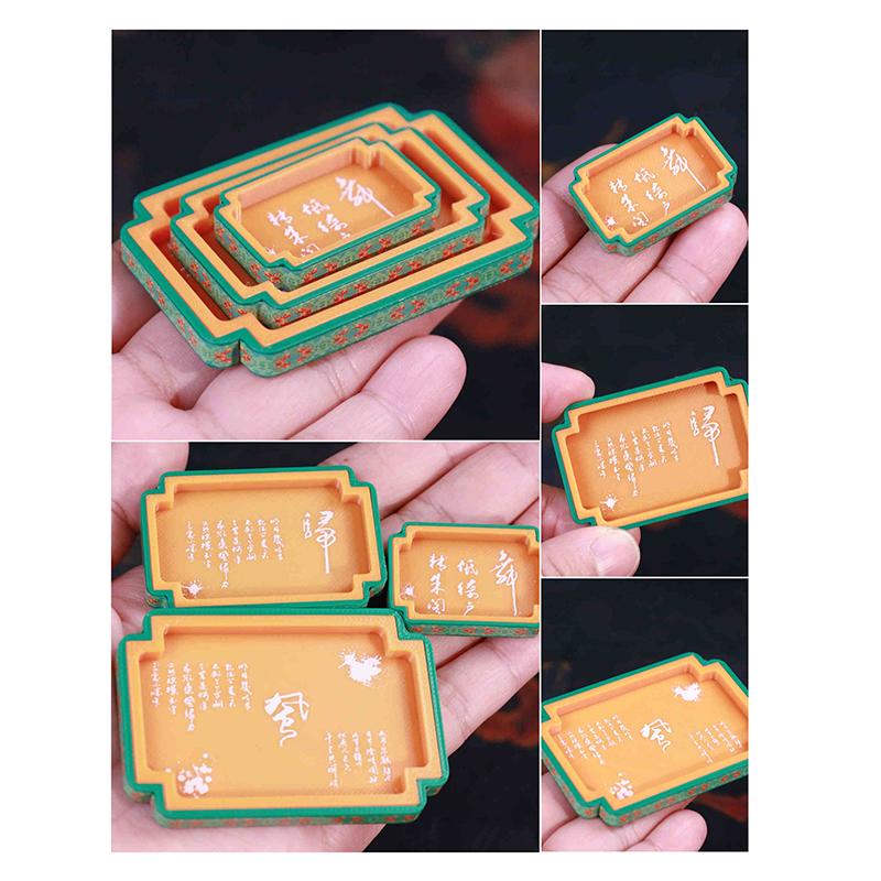 1/12 Doll House Miniature Chinese Style Jewelry Display Box Simulation Vintage Jewel Case Toy Mini Decoration Dollhouse