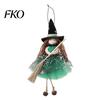 Hochwertige Halloween-Dekoration Hexe Puppe mit Besen, Kleine Hängende Figur Spukiger Tüllrock für Spukhaus, Tür Fenster