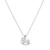 Cuiyan S925 Silver Rocking Horse Crushed Ice Necklace - Women's 2025 Light Luxury Clavicle Chain