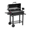 Large Outdoor American Style Charcoal BBQ Grill with Smoker & Electric Rotisserie