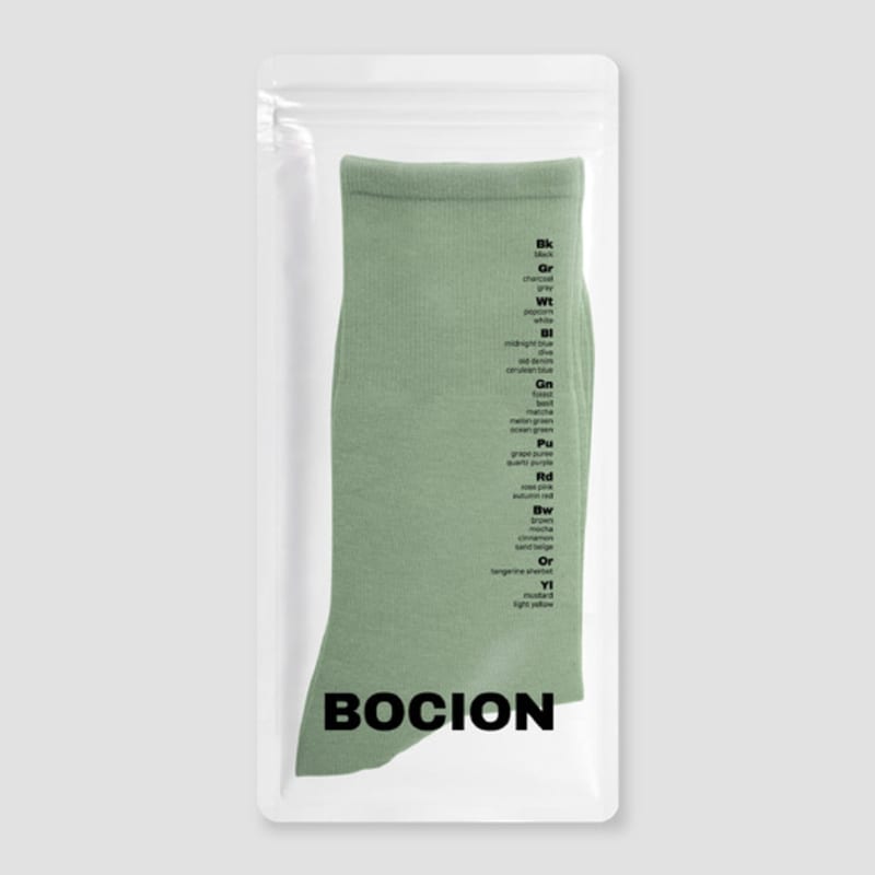 BOCION Basil Solid Color Long Socks