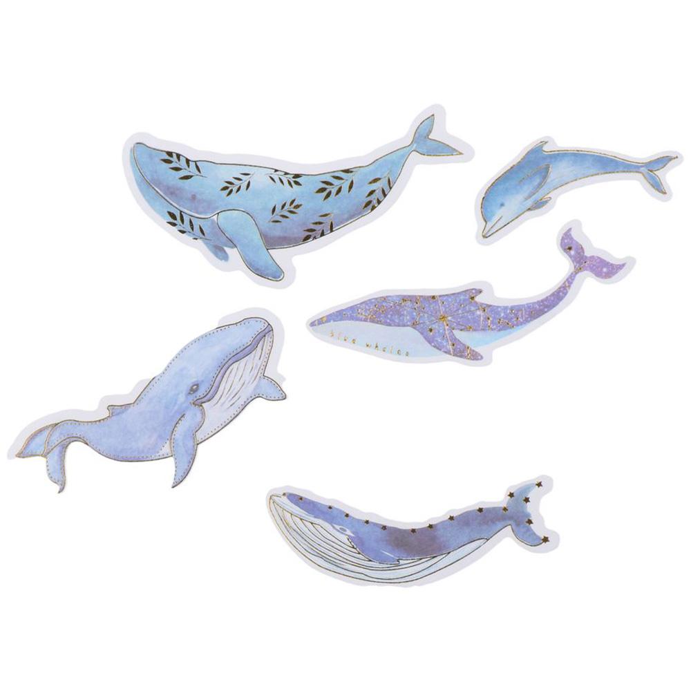 Blue Stickers Washi Paper Whale Stickers Decorative Stickers Washi Stickers  for DIY