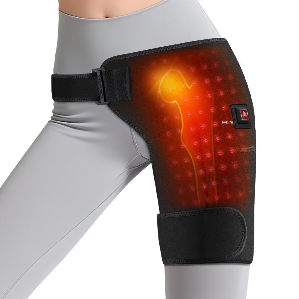 Red Light Infrared Heating and Massage for Hip and Thigh Comfort, 660nm.