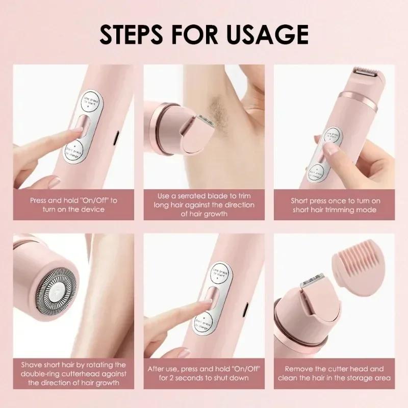 Genital Area Shaver Underhair Cutter Razor for Sex Areas Intimate Zone Shave Pussy Pubic Hair Removal Remover