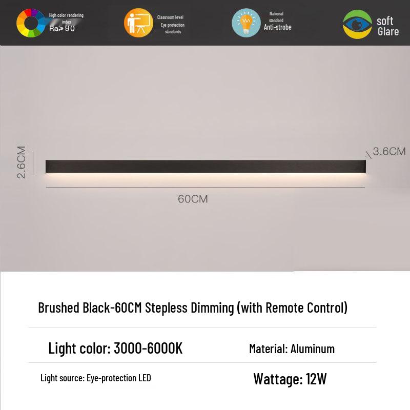 Minimalist Modern Strip Wall Light for Bedroom, Living Room, or Sofa Area