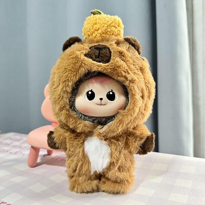 For 17cm Labubu Doll Clothes Fashion Clothes Hoodies Doll Clothes Color Match Hoodies Dolls Accessories Cute Decoration Little Cloths