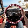 Leather Material Steering Wheel Cover Comfortable Hand Feel Universal Steering Cover  Car Interior