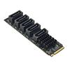 Розширювальна карта M.2 Key-M NVMe PCIe до 5-портового SATA 3.0, без драйверів JMB585