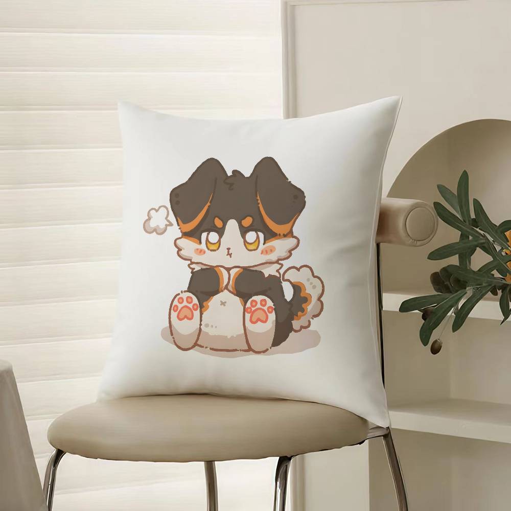 Cute Cure Animal Angry Pillow Case Comfort Sofa Bed Silky elegant Invisible zipper Decorative cushion cover