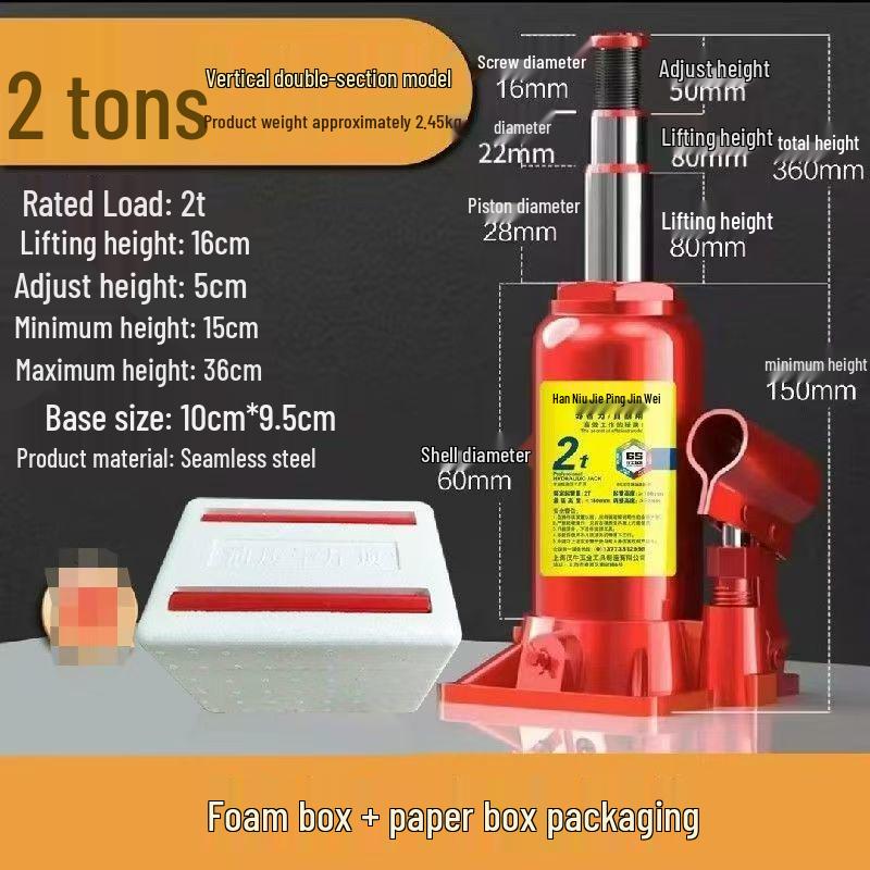 2-50 Ton Schwerlast-Hydraulikheber: Handbetrieben für LKW, PKW, Limousinen und Offroad-Reifenwechsel
