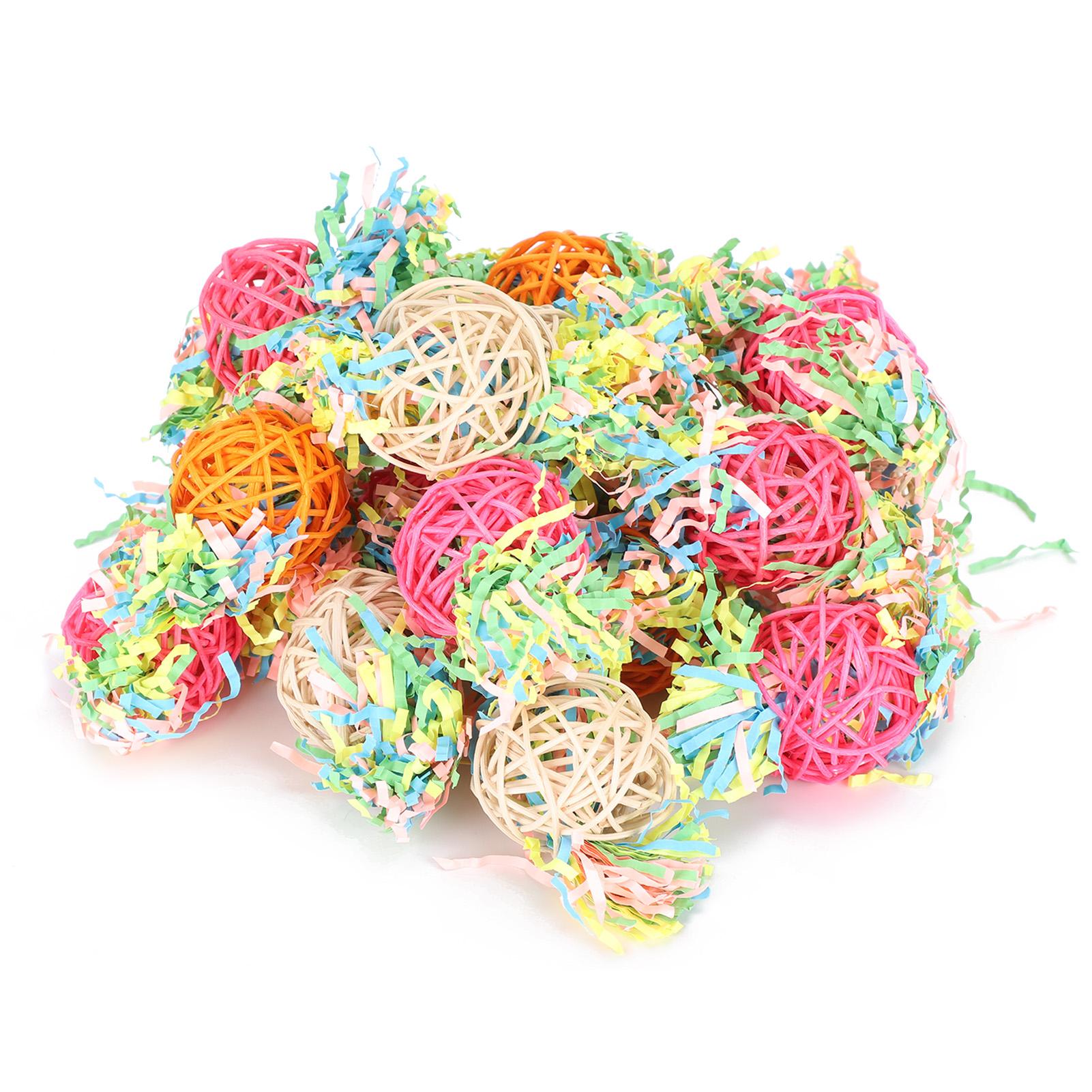 

20pcs Bird Hanging Cage Toys Parrots Biting Chewing Toy Accessory Colour Mixture