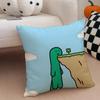 Interesting funny cartoon JJOGUMAN Cushion Cover Throw Pillow Cover Hidden Button Durable Polyester Chair Cushion