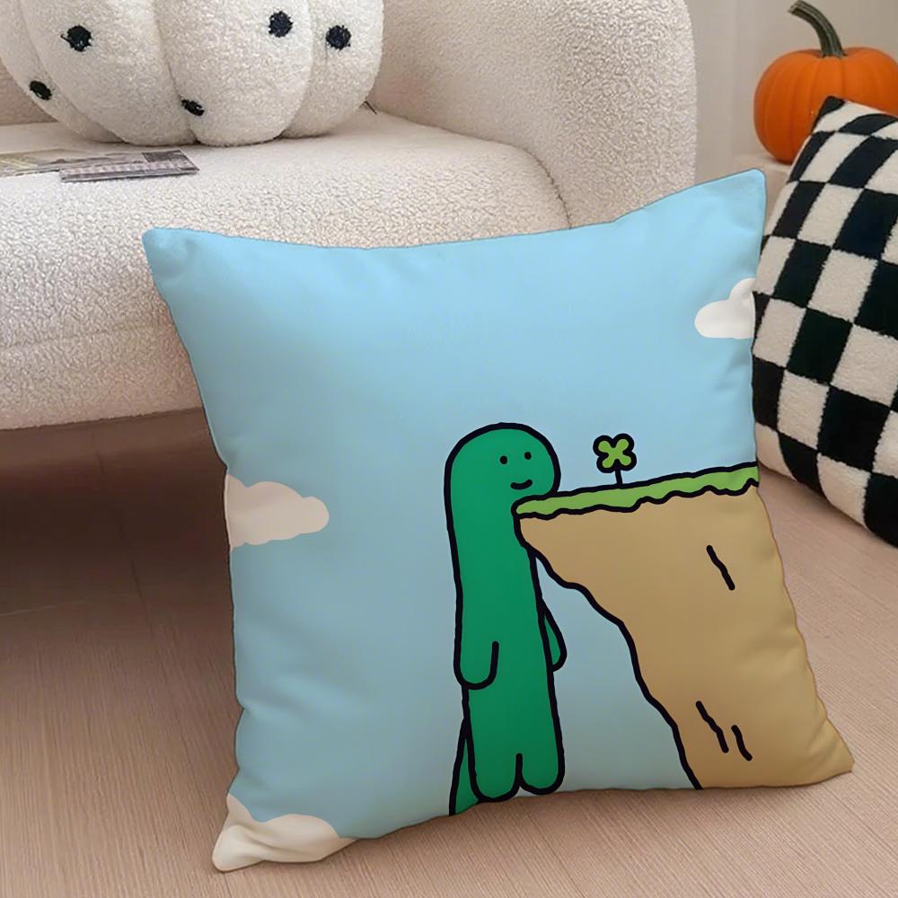 Interesting funny cartoon JJOGUMAN Cushion Cover Throw Pillow Cover Hidden Button Durable Polyester Chair Cushion