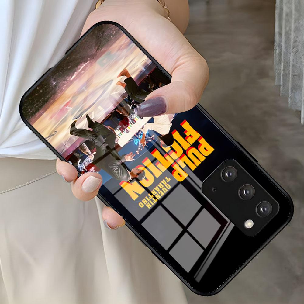 

Movie P-Pulp-F- FictionS Phone Case For Samsung S26 S25 S24 FE S23 S22 S21 Plus S20 Ultra Note20Ultra Black Glass Cover Galaxy S24