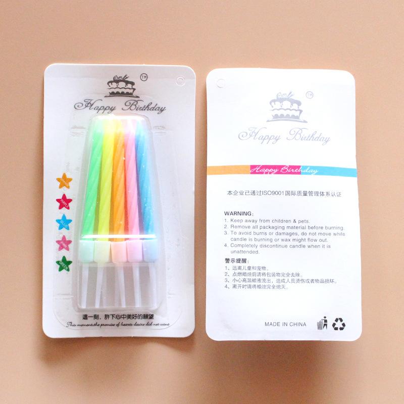 Small Candle Thread Candle Colorful Candle Private Cake Supplies Candle Small Suction Card Thread Candle