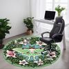 1PC Luna Moth Office Round Rug, Non Slip, Soft and Durable Office Rug for Interior Decoration, Perfect for Office