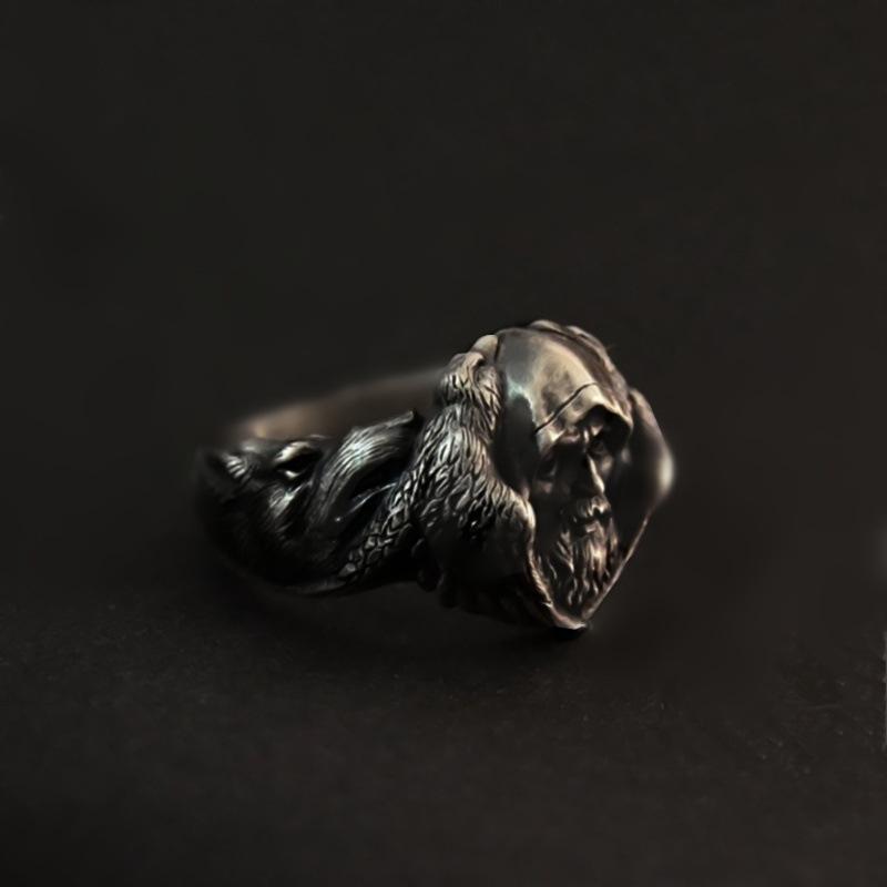 Ring Signet God Odin Norse Viking 246