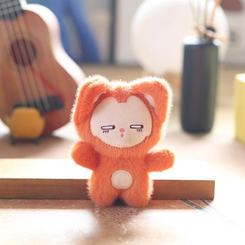 

Charming Cute Fox Plush Doll Keychain Fun Accessory For Bags And Keyrings Roll Eyes