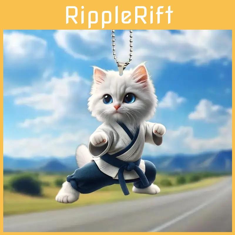 Car Cat Acrylic Hangtag Ornament Sleek Design Interior Decora Pendant Supplies