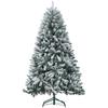 Snowy Artificial Christmas Tree 180 cm with 796 Branches and Metal Stand Snowy Christmas Tree for Indoor Green