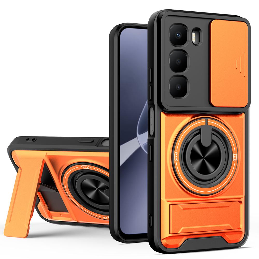 KEYSION Magnetic Phone Case for Infinix Hot 60i 4G 60 5G Hot 60 Pro Slide Camera Protection Upright Kickstand Shockproof Cover
