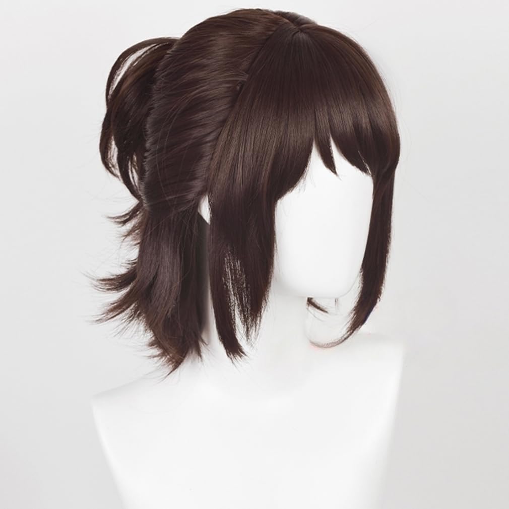 LAOBAO Hange Zoe Cosplay Ponytail Brown Disguise Costume Halloween Costume Wig, Wig, Heat-Resistant, Wig, Accessory, (Hange Zoe)