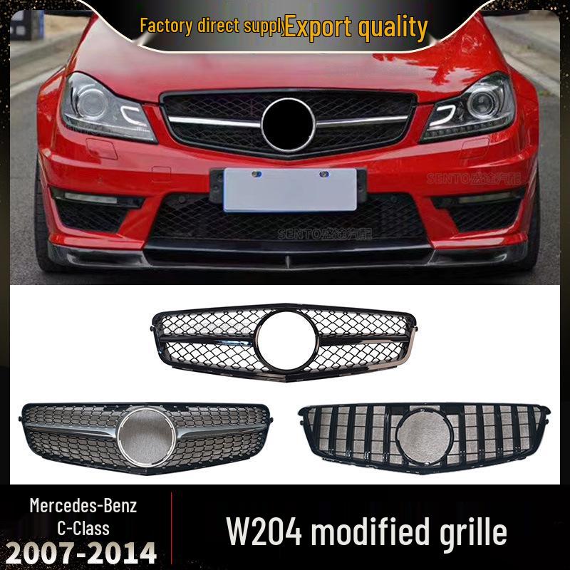Mercedes-Benz C-Class W204 (2007-14) Front Bumper Diamond Grille AMG Style