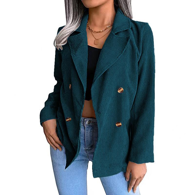 Women S Casual Corduroy Blazer Coat For Daily Wear
