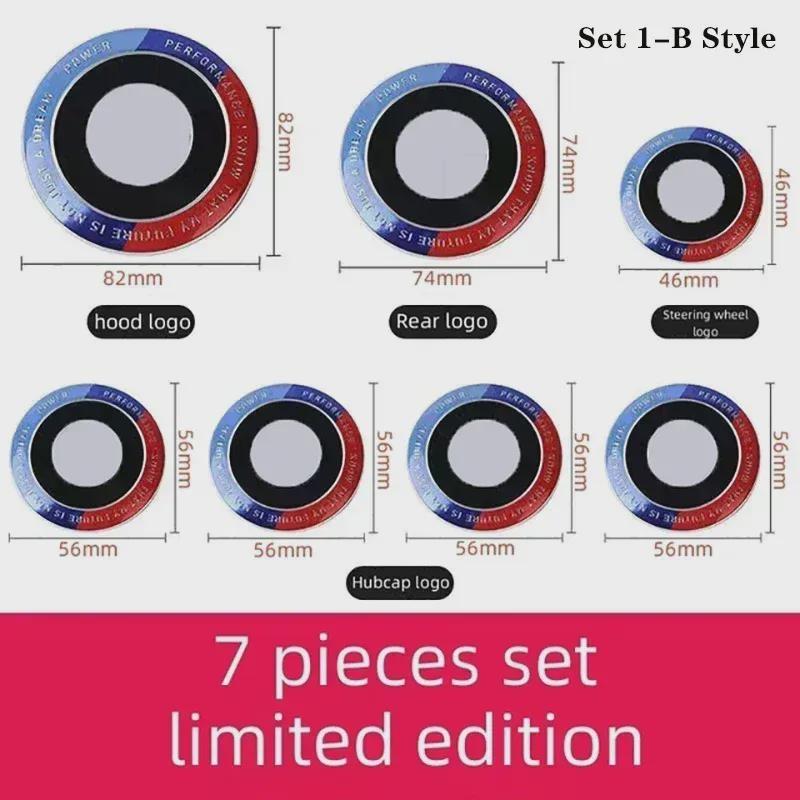 7Pcs/lot Car 50th Anniversary Logo For G30 G31 G38 G11 G12 G20 G28 F10 F48 F49 G01 F20 F21 F22 Wheel Rim Decoration Cover
