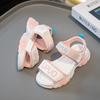 New soft soled sports beach shoes for girls, summer mid to large children's trendy pink princess children's shoes kids sandals