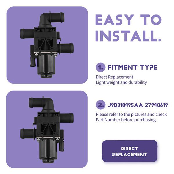 Electric Water-Cooled Valve J9D3-18495-AA for Jaguar I-PACE X590