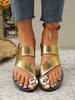 Cool slippers women's toe wear home non-slip fashion versatile flat-bottomed casual soft-soled beach shoes