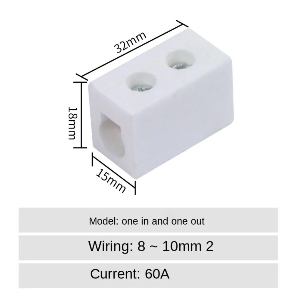 1 In 1 Out Ceramic Wiring Terminal Block High-temperature Resistant 2 In 2 Out Screw Wire Connector Terminals