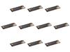 Set of 10 Black Quartz Rectangular Plates X X 2 Medium Narrow Plates by Setomonohonpo [27.7 10.2 Cm]