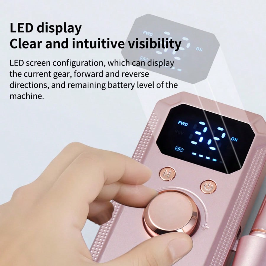 Electric Nail Grinder, Portable USB Rechargeable Nail Care Polisher, Nail Shaping Tool, Professional Manicure Kit For Acrylic & Gel Nails