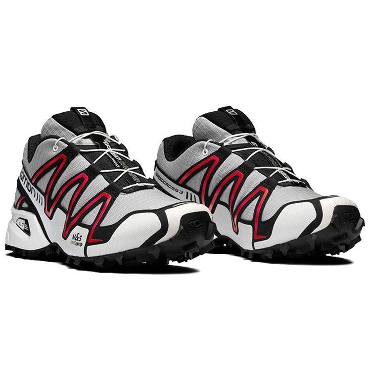 SALOMON Speedcross 3 Adv Breathable Comfortable Mesh Slip-Resistant Durable Low-Top Running Shoes Unisex Running Shoes Alloy-Gray 412525