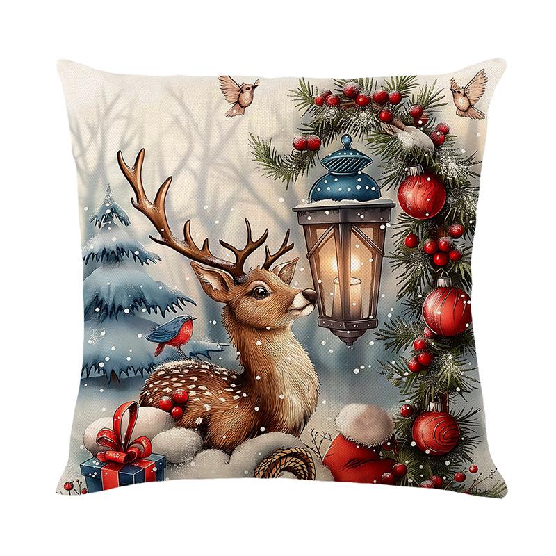 Pillow Cover Decorative Oil Painting Style Realistic Sofa Cushion Cover Bedroom Pillow Cover