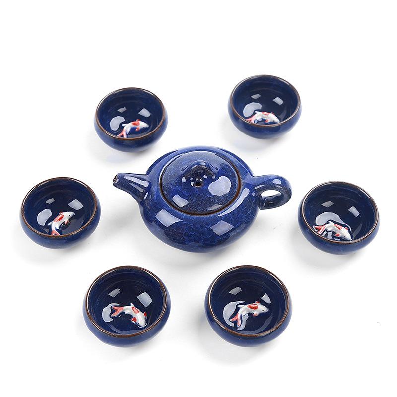 1 Set Gesunde Teegeschirr für Büro-Teeraum & Zuhause Chinesische Freizeit-Teeremonie Kung Fu Tee-Werkzeuge Teekanne & Tasse